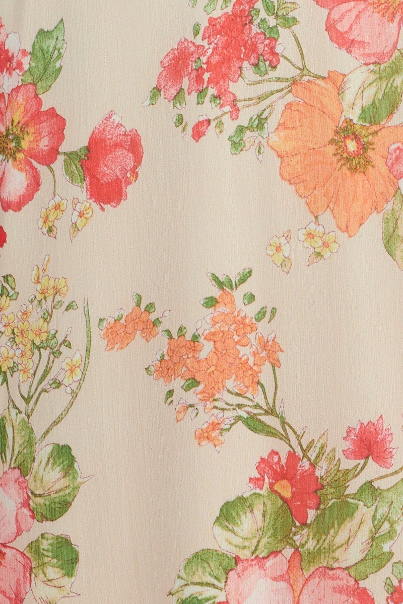 Floral Print Maxi Dress V-neck Sleeveless - Image 6