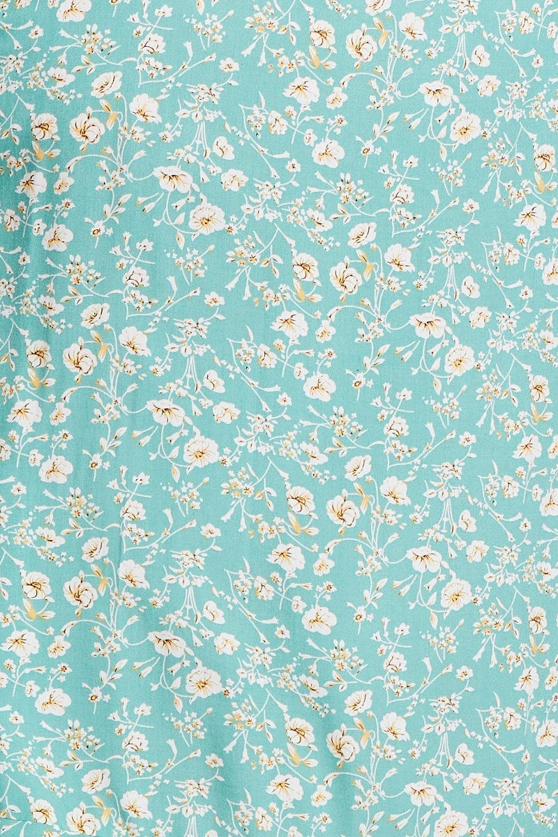 Floral Print Maxi Skirt Ruffle Hem - Image 6