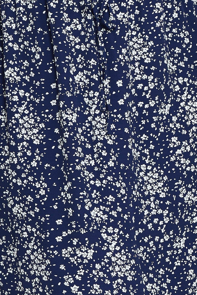 Floral Print Midi Skirt Elastic Waist - Image 6