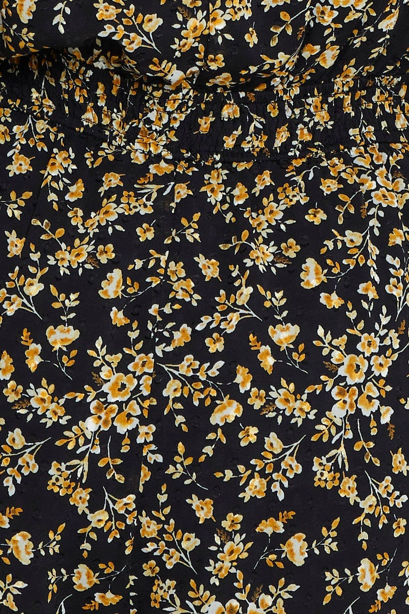 Floral Print Playsuit V-neck Short Sleeve - Image 6