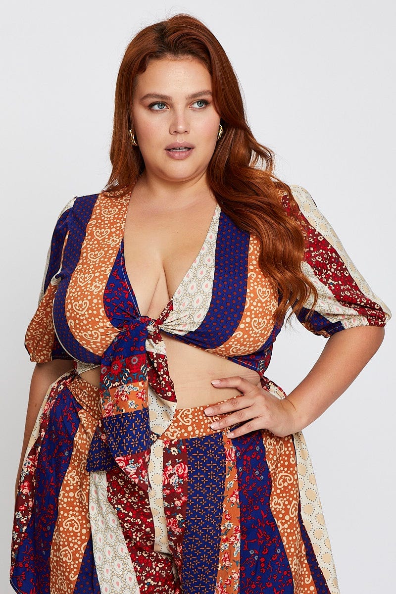 Floral Print Short Sleeve Top - Image 3