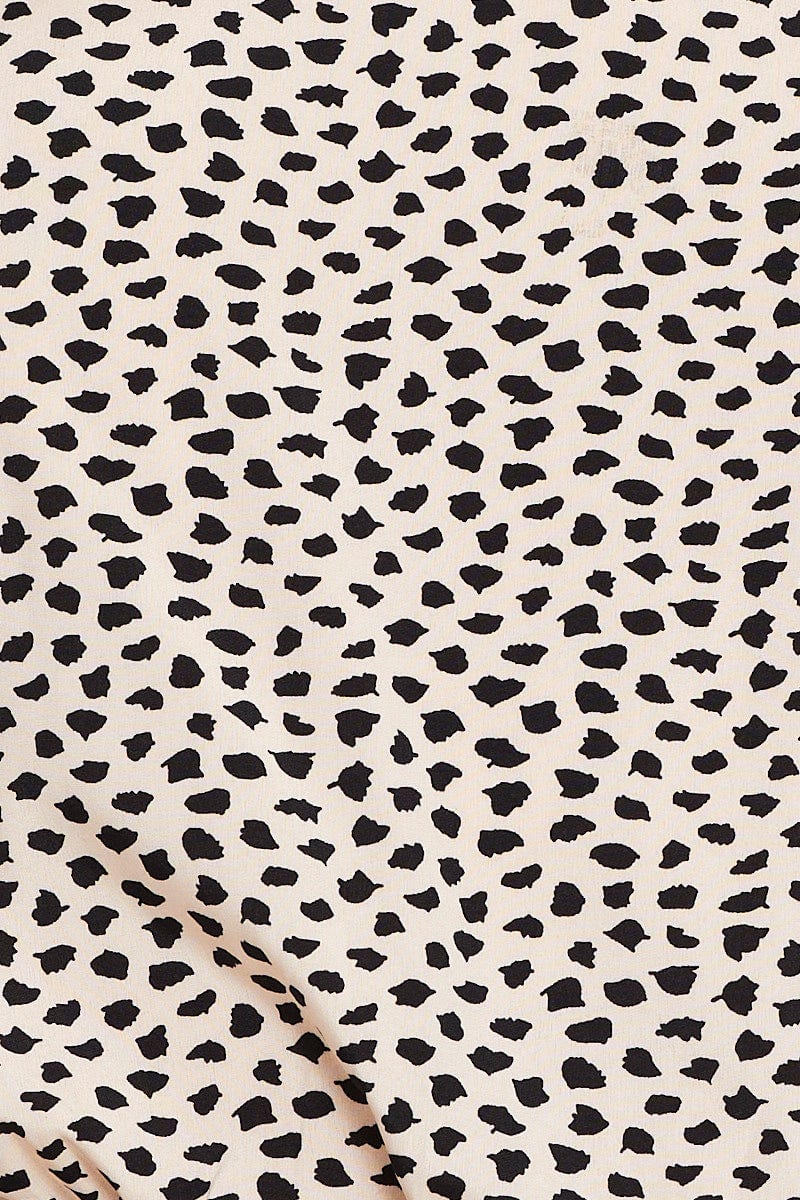 Geo Print Peplum Top Short Sleeve - Image 6