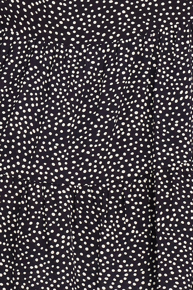 Geo Print Short Sleeve Geometric Smock Top - Image 6