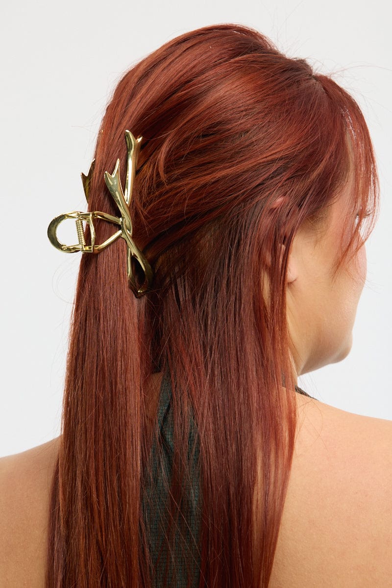 Gold Bow Claw Clip - Image 2