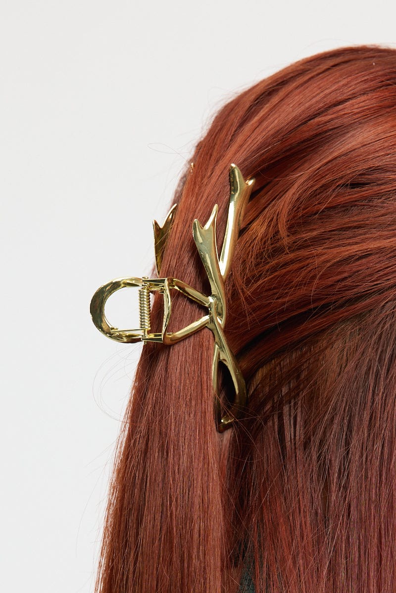 Gold Bow Claw Clip - Image 3