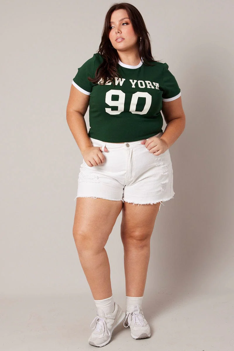 Green Baby T-shirt Crew Neck Short Sleeve Graphic - Image 2