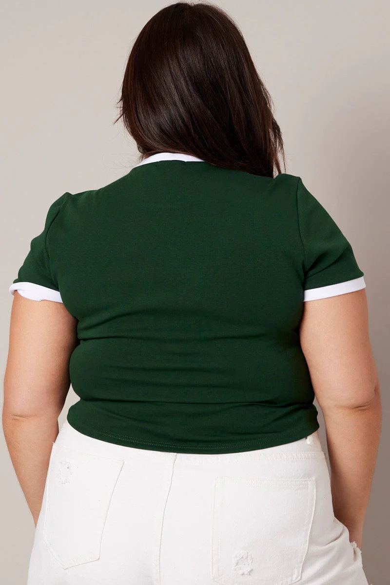 Green Baby T-shirt Crew Neck Short Sleeve Graphic - Image 5
