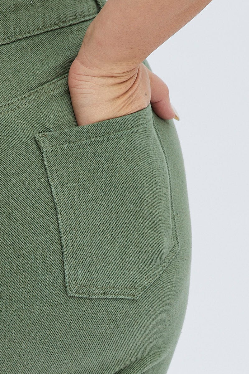 Green Baggy Denim Jeans Mid Rise - Image 6