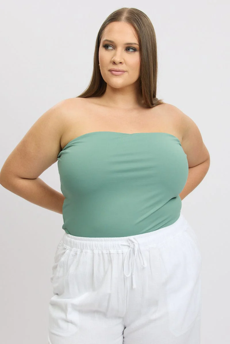 Green Bandeau Top - Image 2