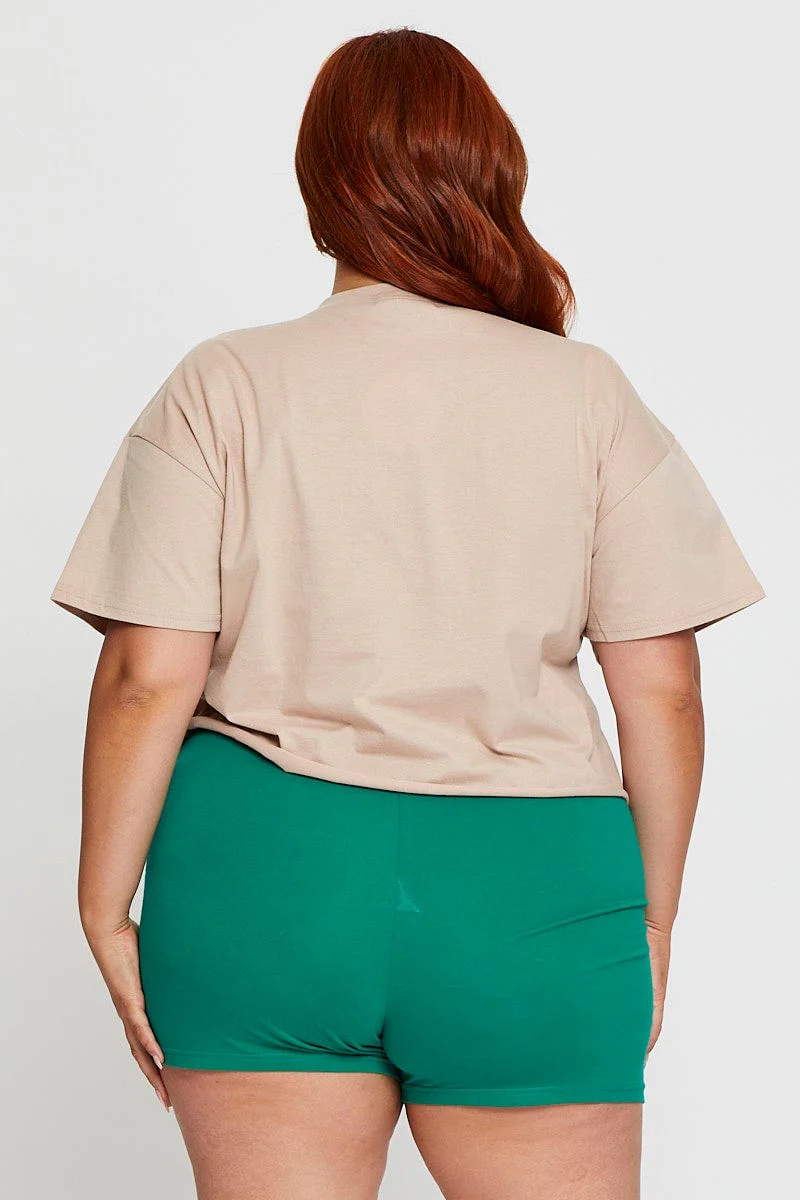 Green Bike Shorts Cotton - Image 5