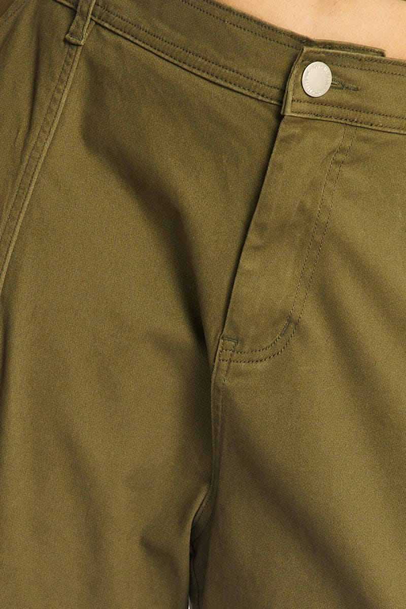 Green Cargo Pants Elastic Waist - Image 7