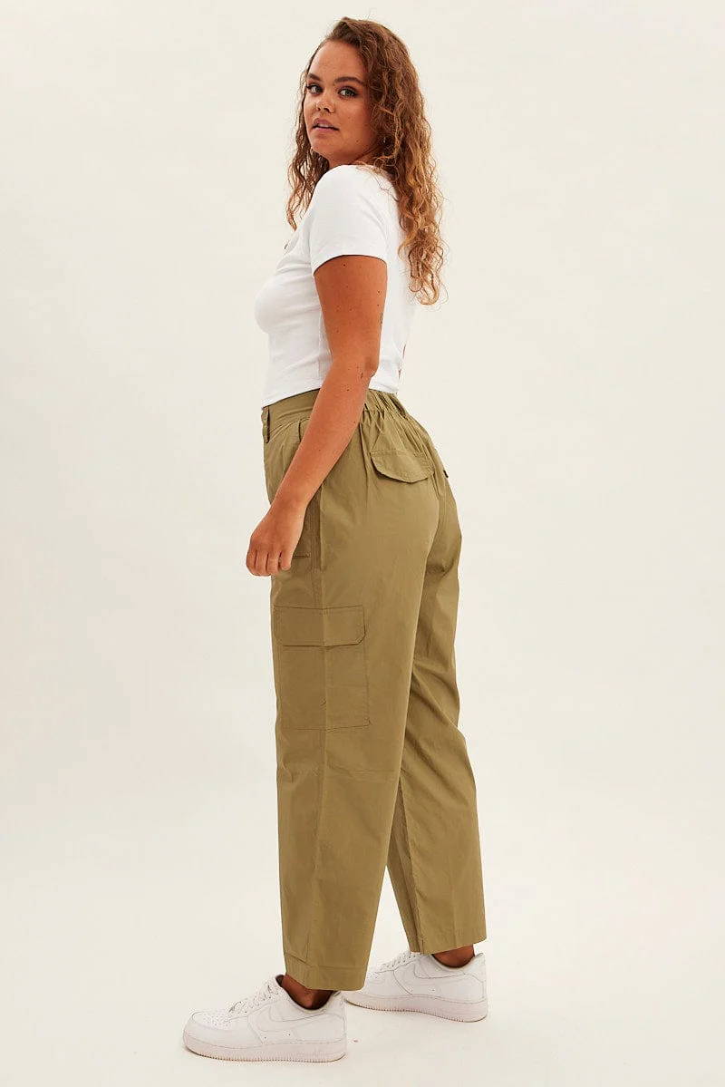 Green Cargo Pants Mid Rise - Image 4
