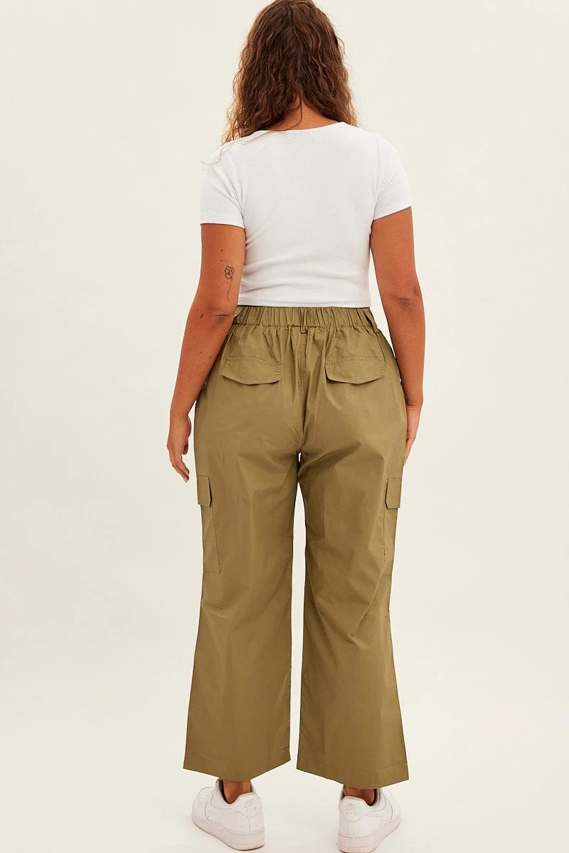 Green Cargo Pants Mid Rise - Image 5