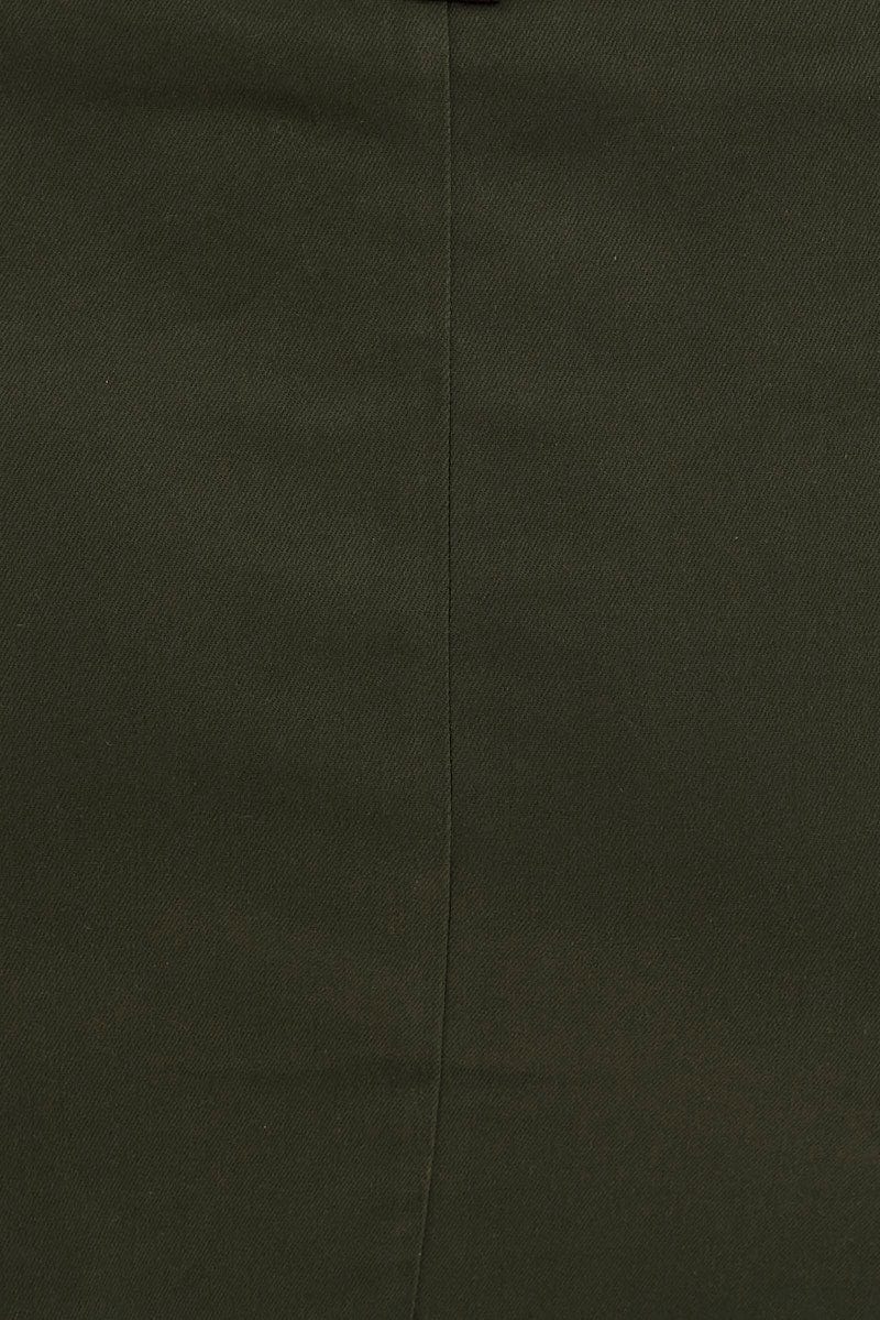 Green Cargo Skirt Belted Mini Cotton - Image 7