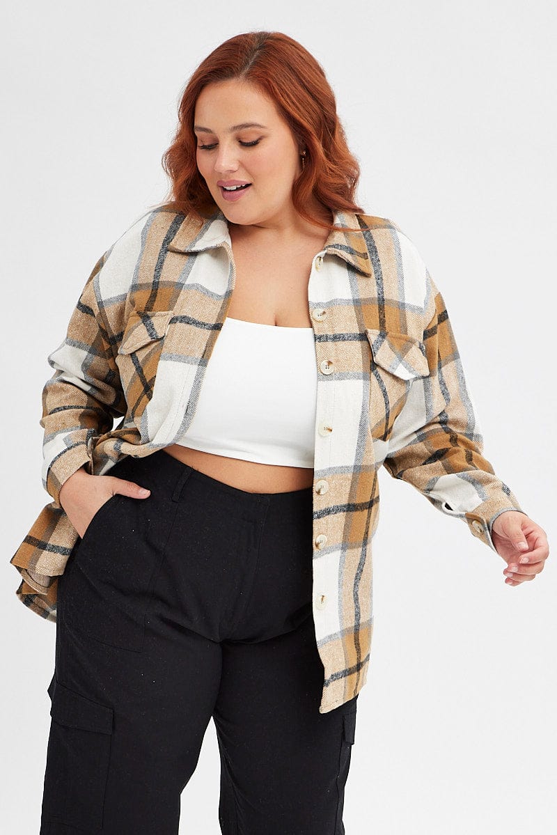 Check Relaxed Shirt Long Sleeve - Image 3