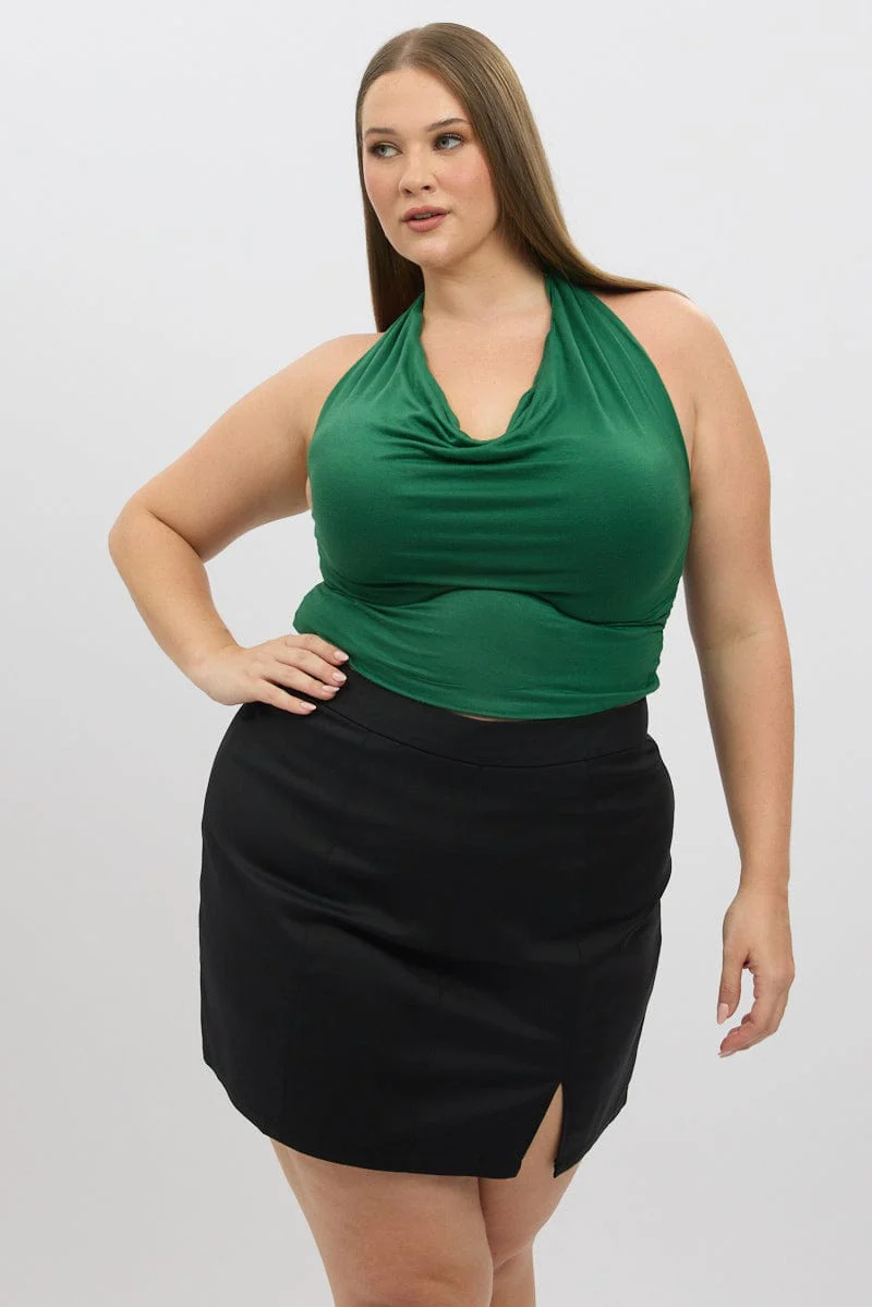 Green Cowl neck Top Modal - Image 3