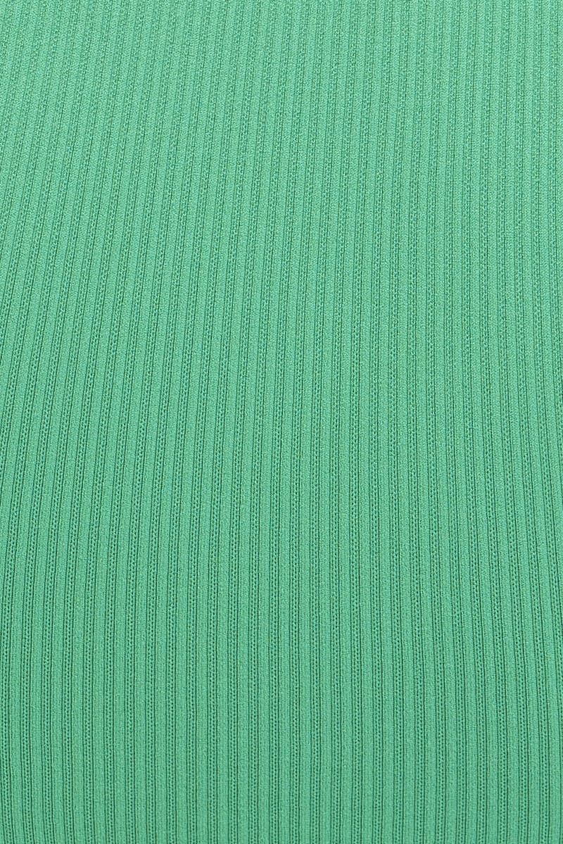 Green Crew Neck Sleeveless Seamless Tank Top - Image 6