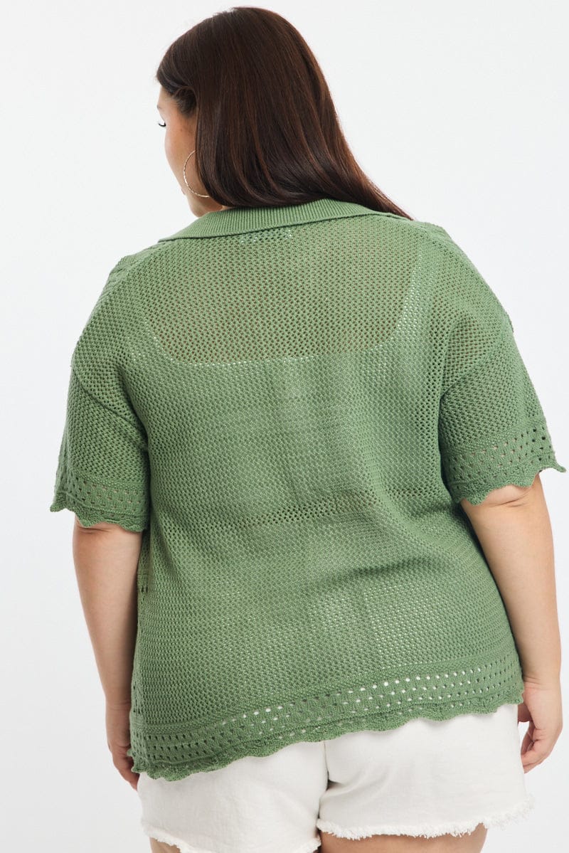 Green Crochet Knit Top - Image 4