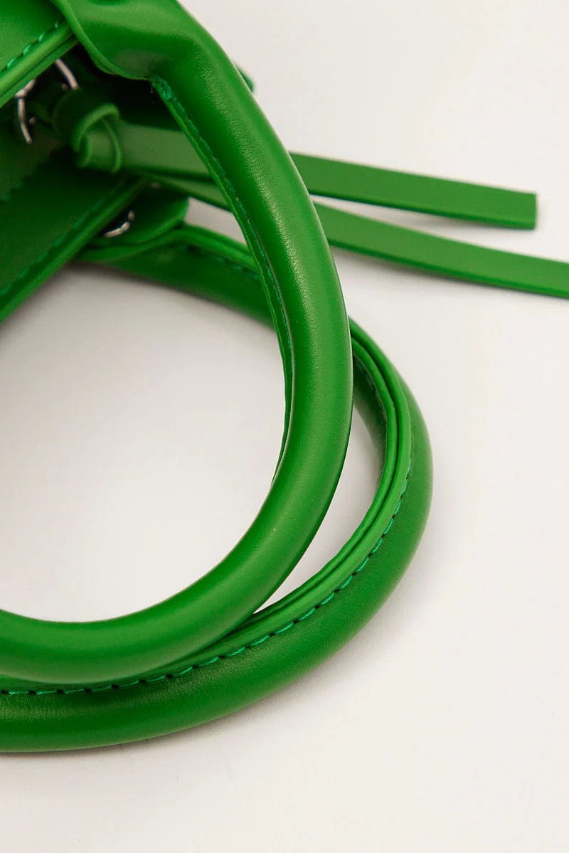 Green Crocodile Print Crossbody Bag - Image 4