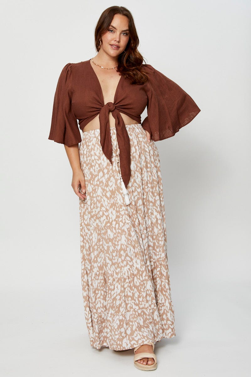 Green Crop Borelo Short Sleeve Tie Up - Image 4
