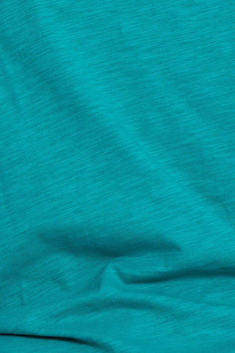 Green Crop T-shirt Crew Neck Short Sleeve Knot Semi - Image 6