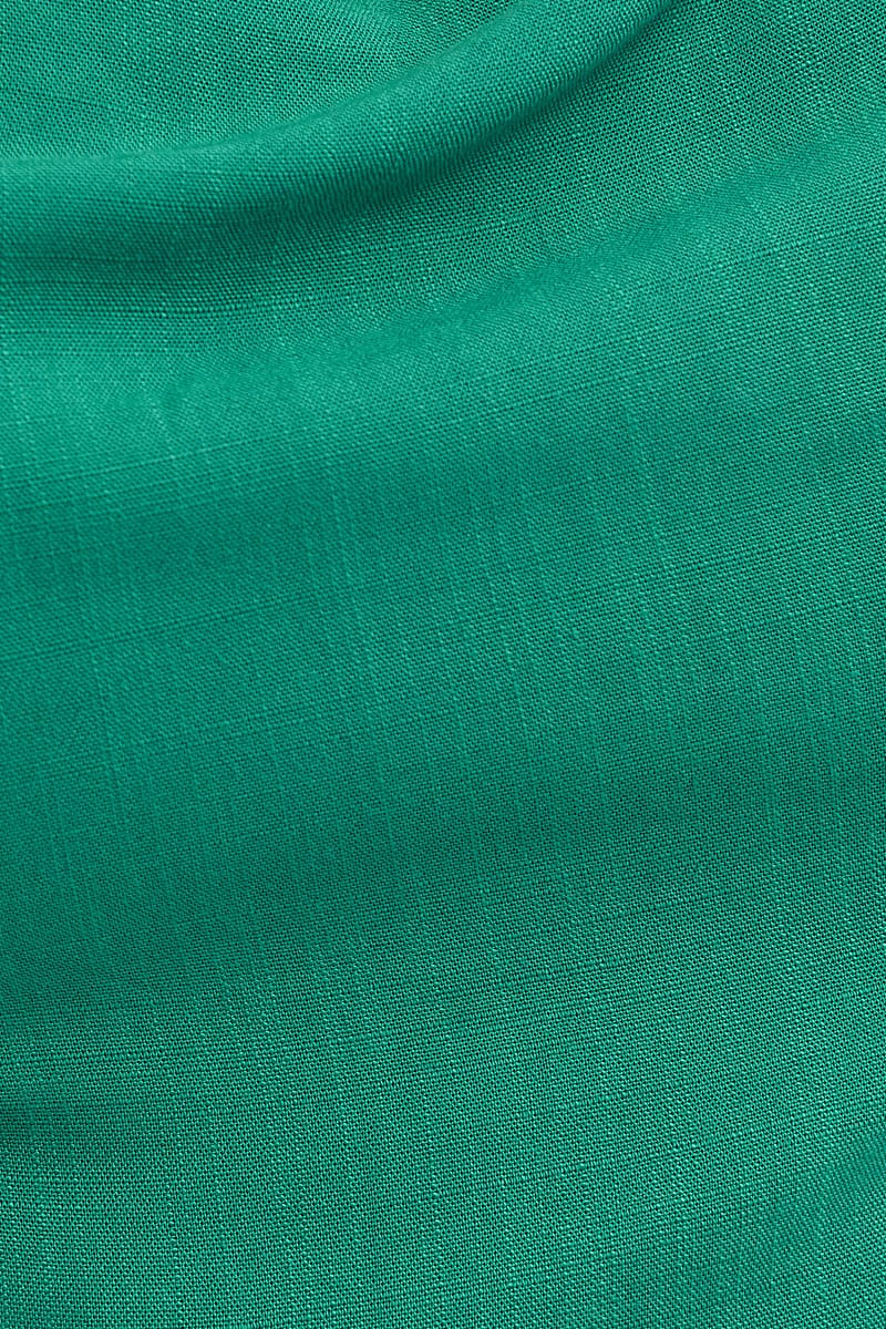 Green Crop Top Short Sleeve Square Neck - Image 7