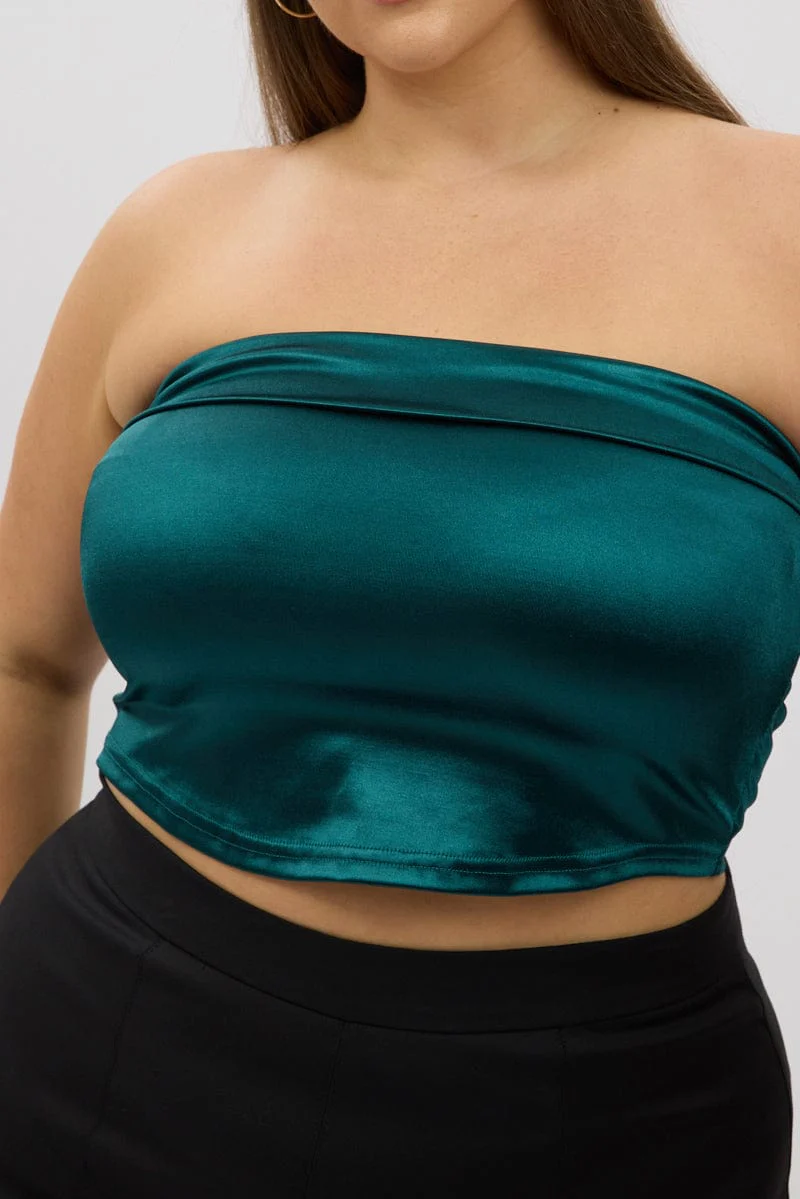 Green Crop Tube Top Strapless - Image 6