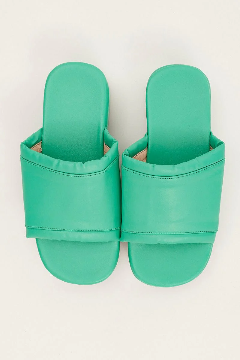 Green Flatform Sandals - Image 2