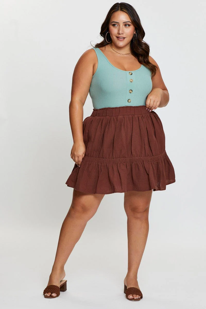 Green Front Bodysuit Sleeveless Rib Button - Image 3