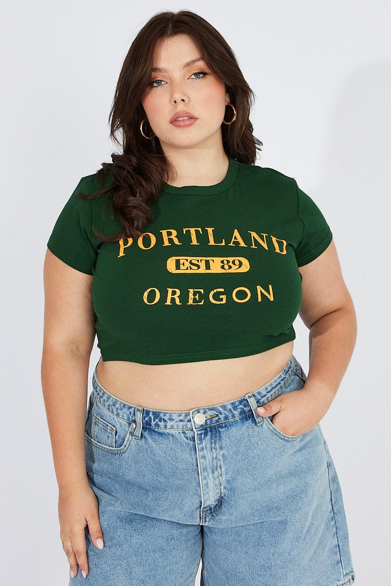 Green Graphic Baby T-shirt Short Sleeve Crew Neck - Image 3