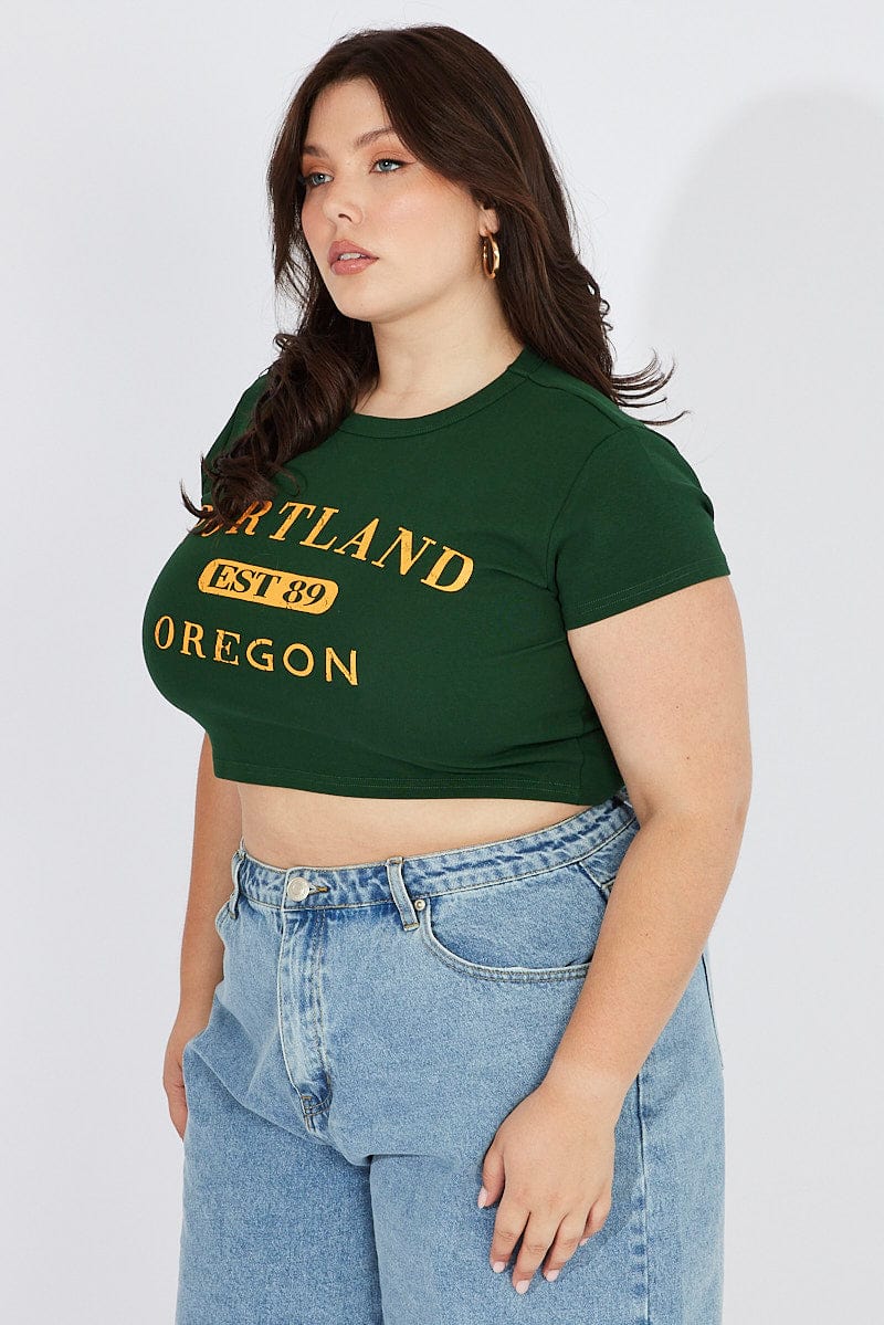 Green Graphic Baby T-shirt Short Sleeve Crew Neck - Image 4