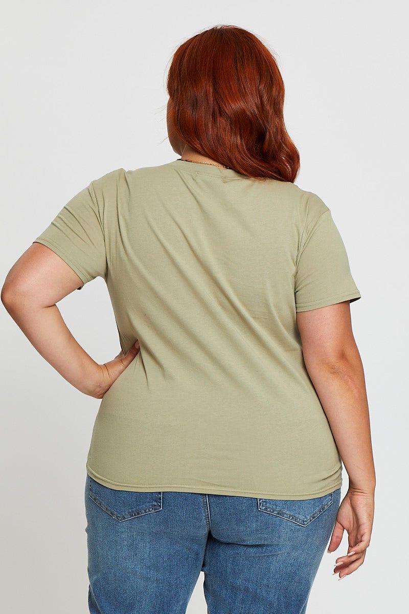 Green Graphic T-shirt Born To Ride Short Sleeve Cotton - Image 5