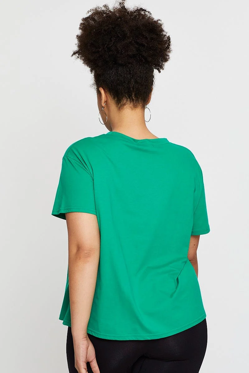 Green Graphic T-shirt Calabasas Short Sleeve Cotton - Image 5