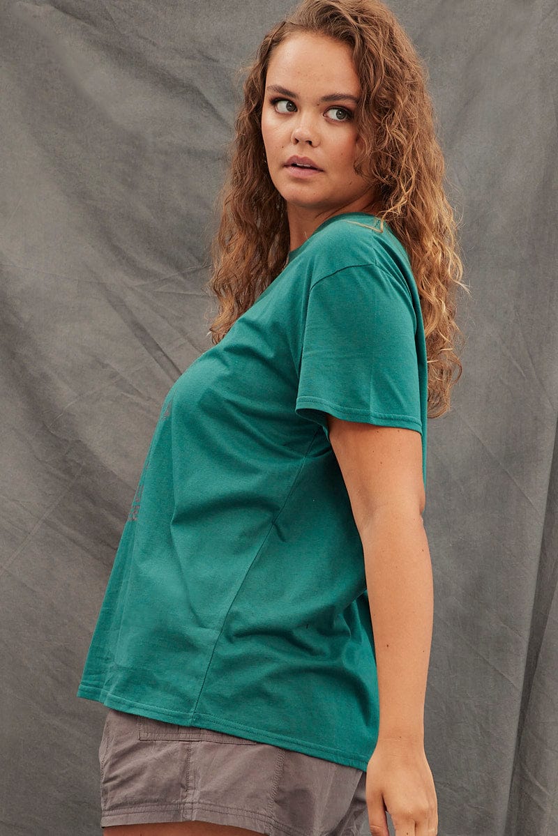 Green Graphic T-shirt Grand Prix Cotton Jersey - Image 4