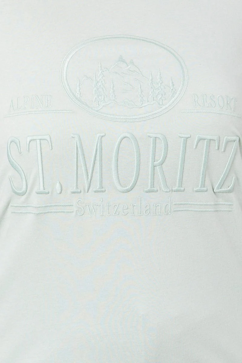 Green Graphic T-shirt Short Sleeve Crew Neck - Image 6