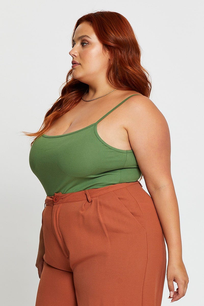 Green Jersey Bodysuit Round Neck - Image 4
