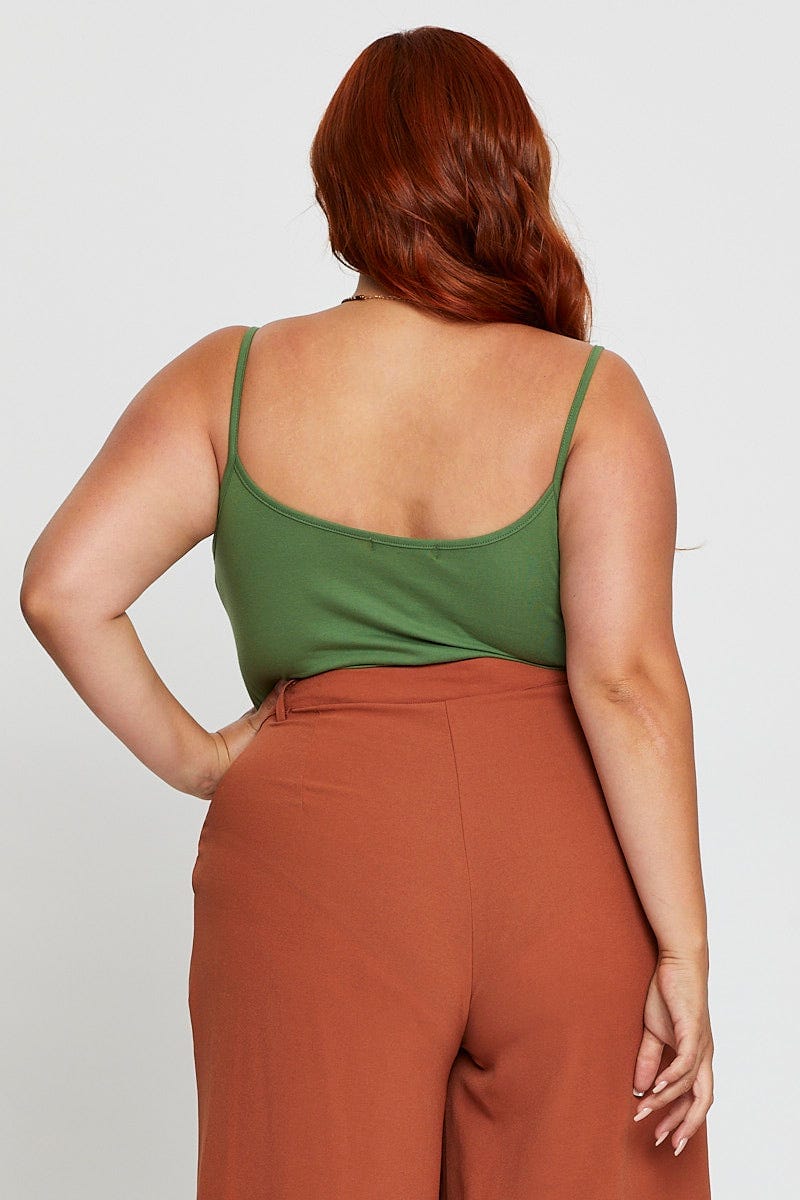 Green Jersey Bodysuit Round Neck - Image 5