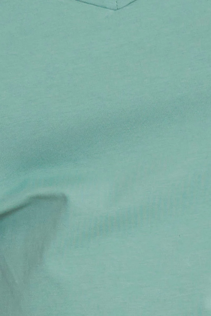 Green Jesery T-shirt V-Neck Short Sleeve - Image 6