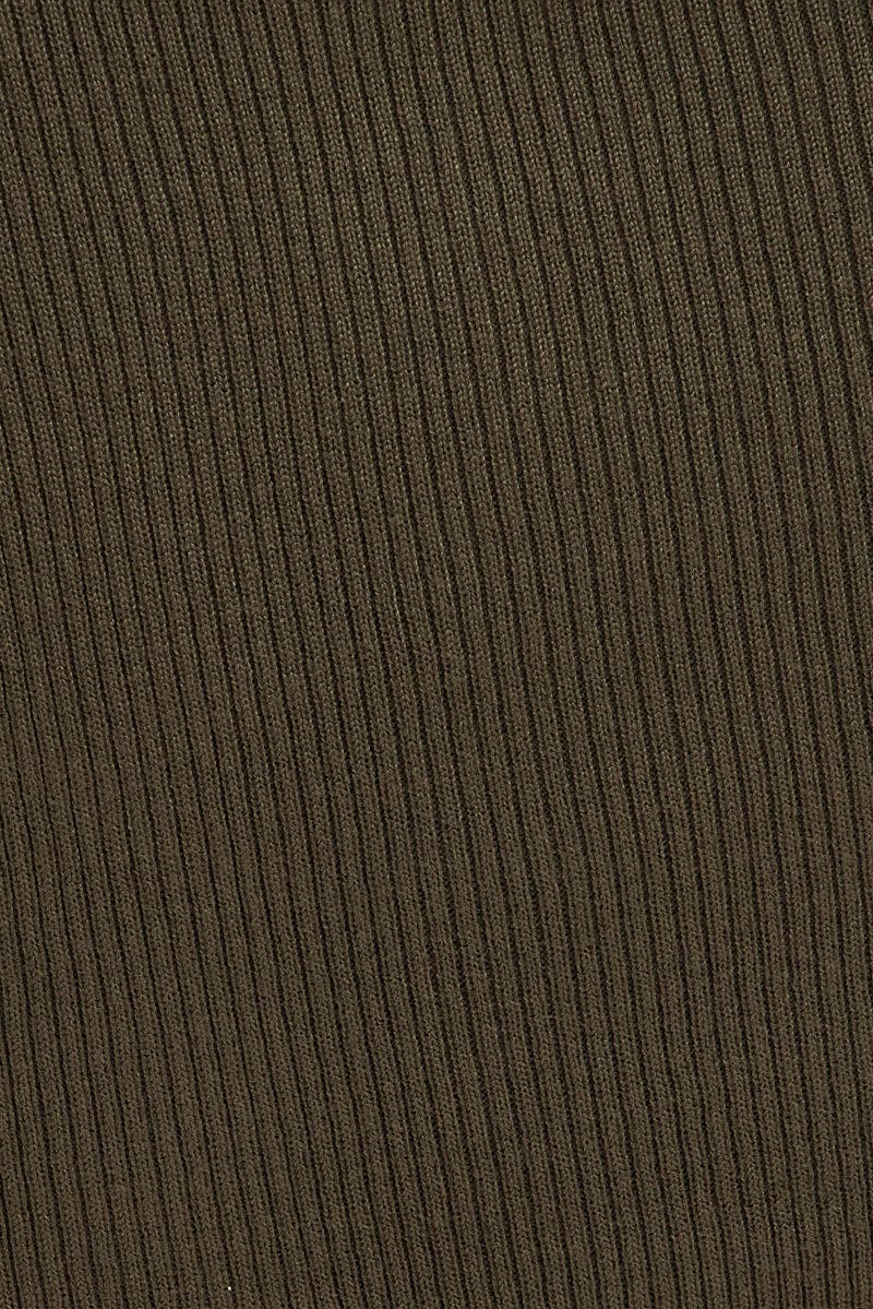 Green Knit Top Bust Cut Out Short Sleeve - Image 6