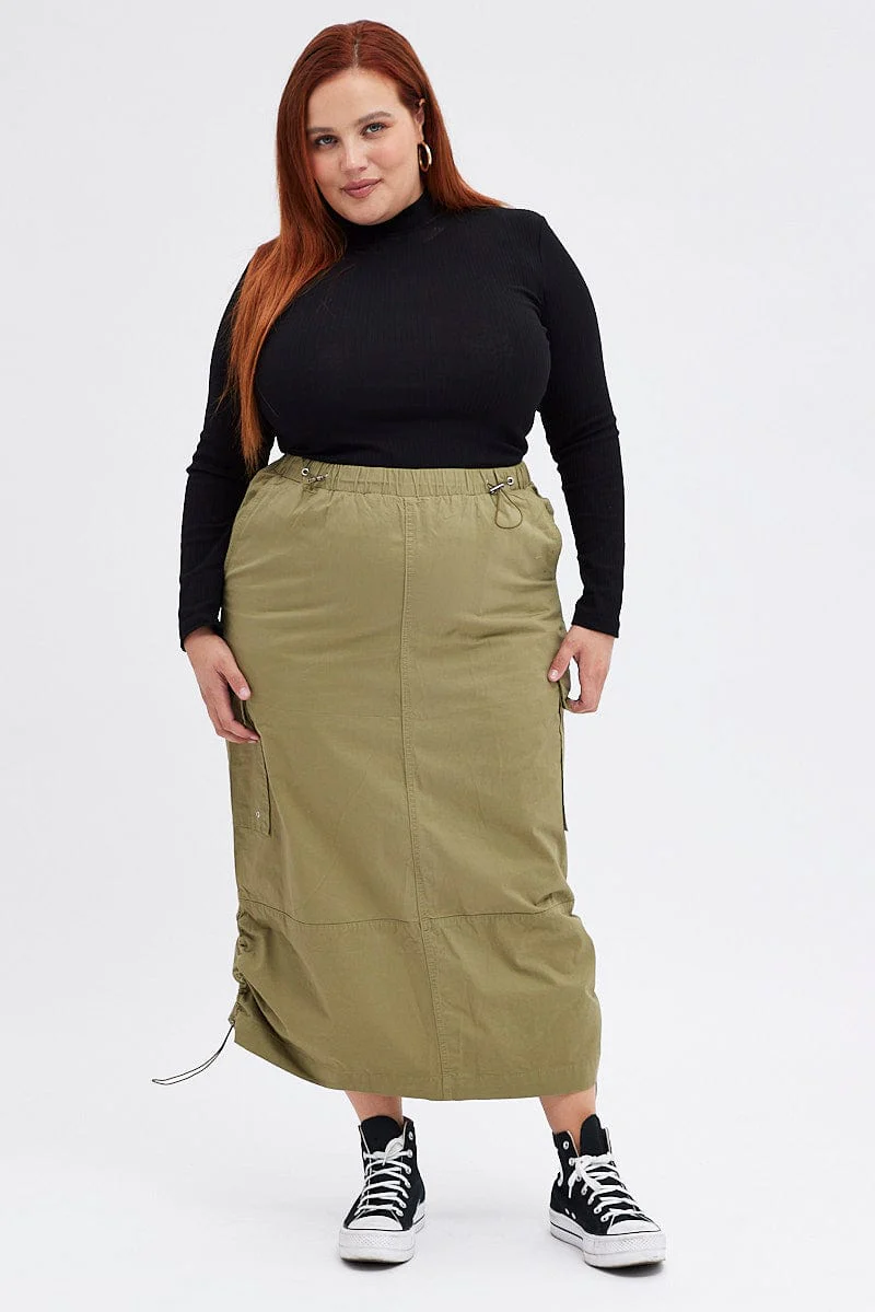 Green Maxi Skirt Parachute - Image 2