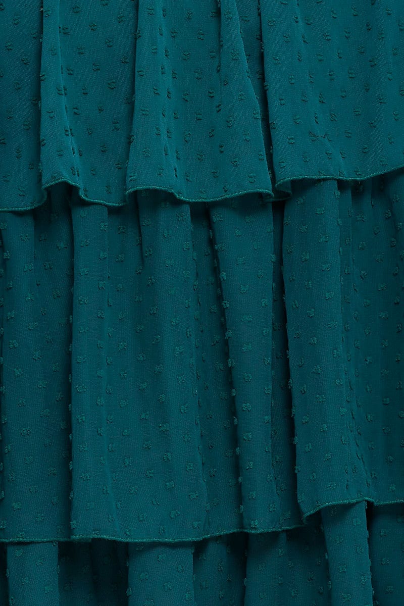Green Midi Dress One Shoulder Sleeveless - Image 6