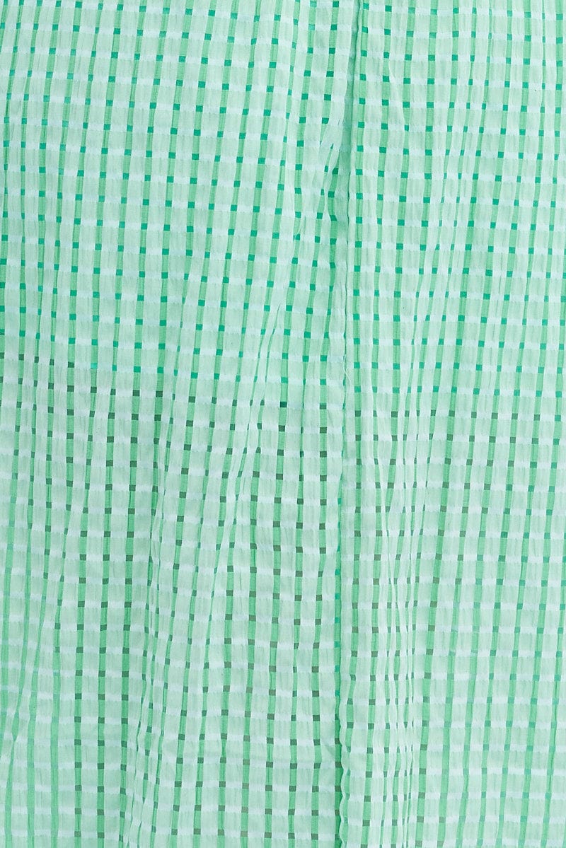 Green Midi Dress Short Puff Sleeve - Image 6
