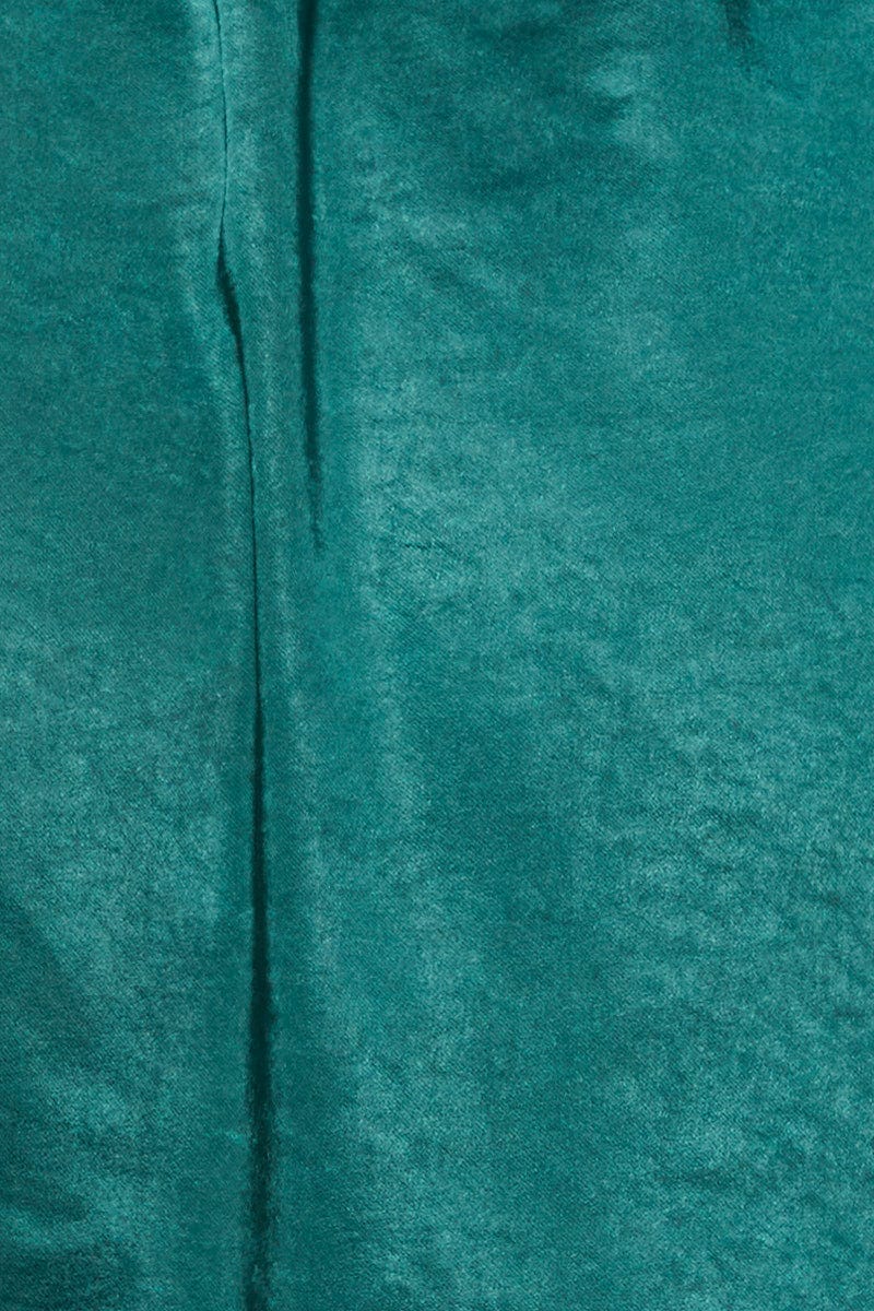 Green Mini Satin Dress Cowl Neck Sleeveless - Image 6