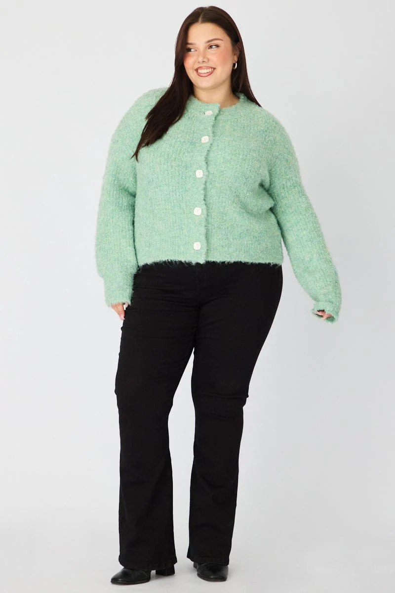 Green Oversized Cardigan Long Sleeve - Image 3