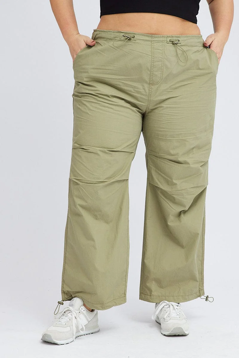 Green Parachute Pants Cargo - Image 2