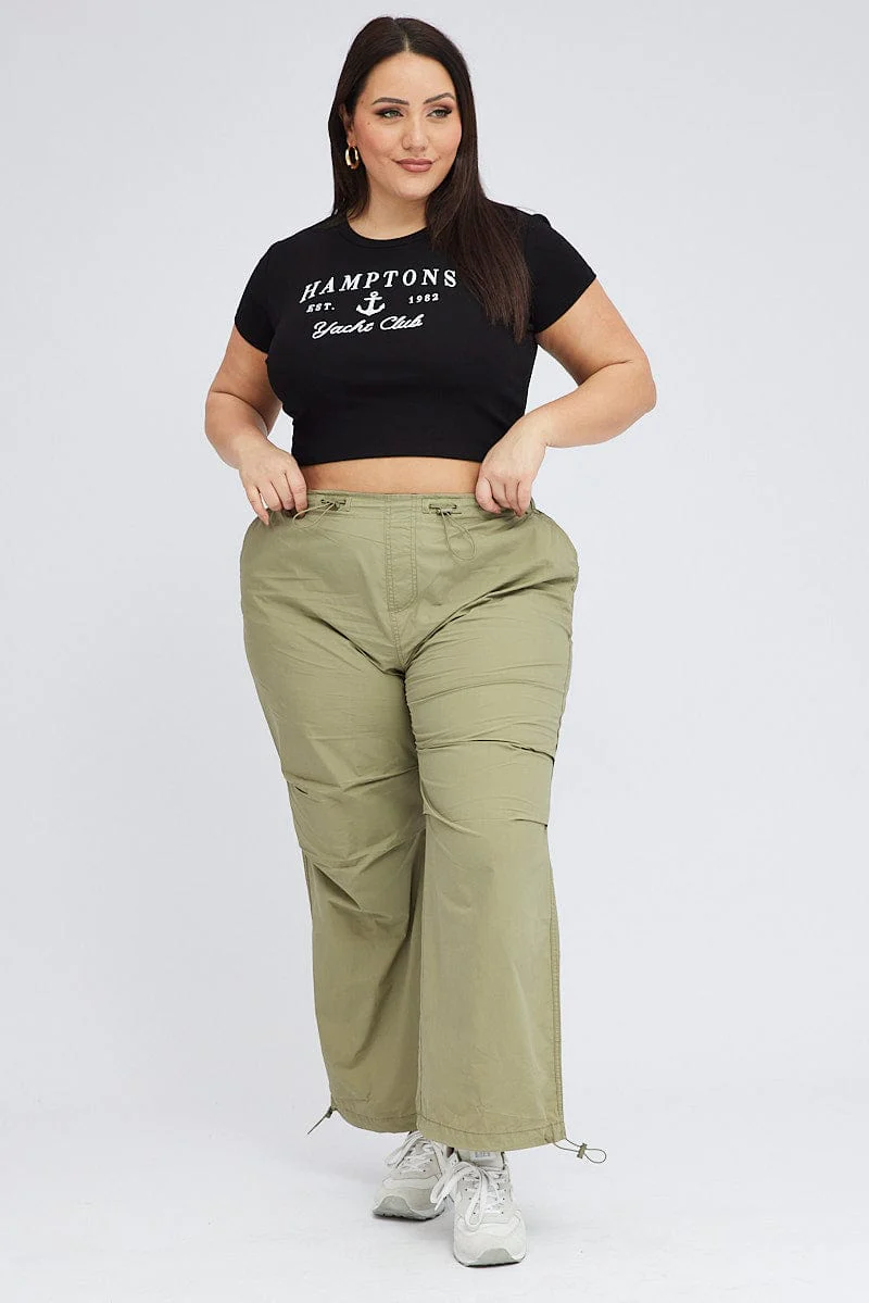 Green Parachute Pants Cargo - Image 3