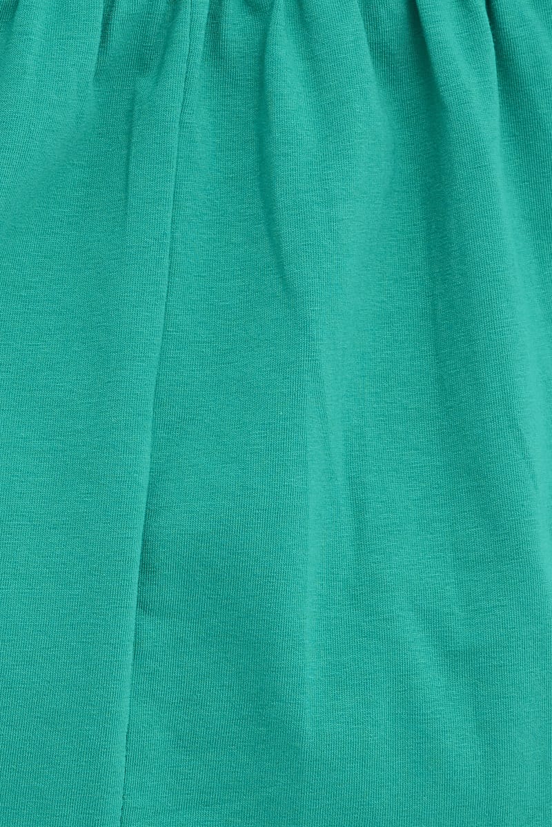 Green Peplum Top Short Sleeve Sweetheart Neck - Image 6