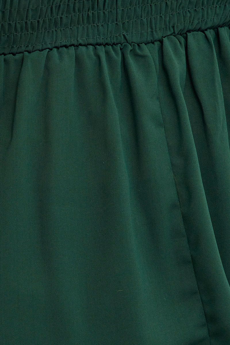 Green Peplum Top Sleeveless Shirred - Image 6