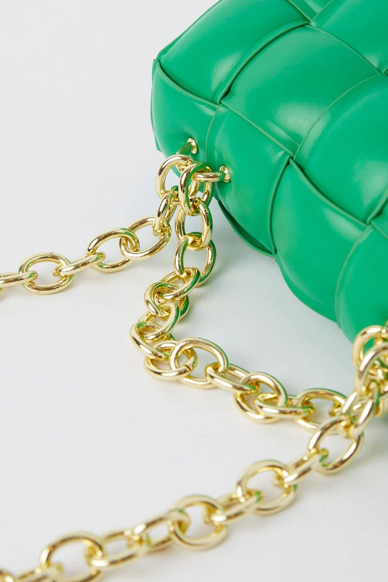 Green Quilt Crossbody Bag - Image 2