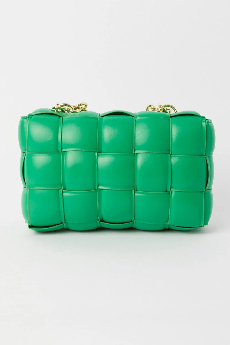 Green Quilt Crossbody Bag - Image 3